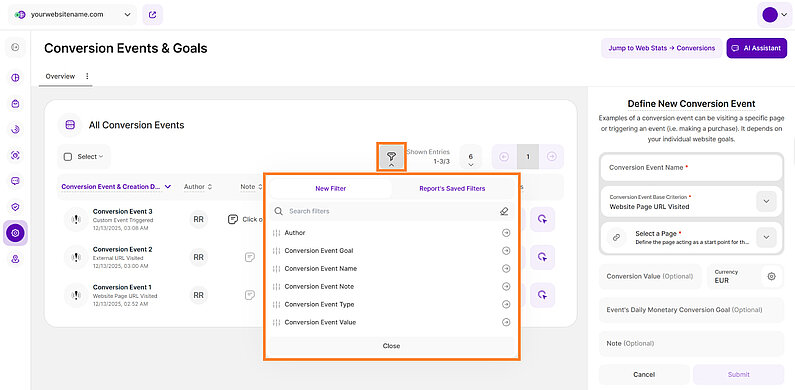 Apply Filtering to All Conversion Events Apply Filtering to All Conversion Events