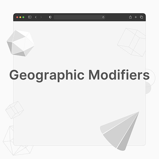 What are Geographic Modifiers?