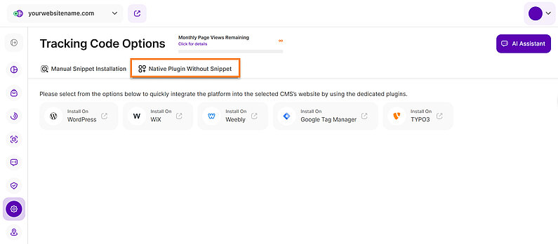 Installation through Native Plugin without Snippet Installation through Native Plugin without Snippet