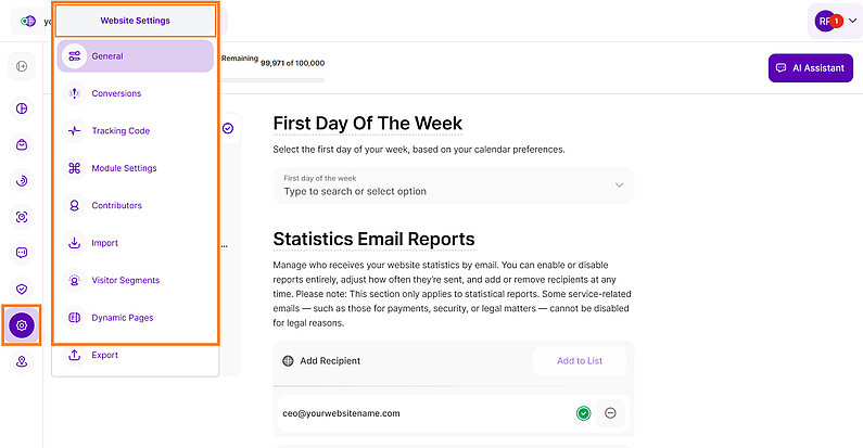 Fine-Tune Your Website Settings Fine-Tune Your Website Settings