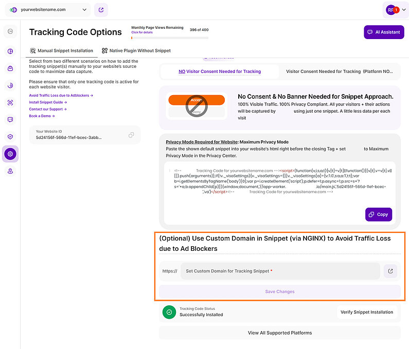 Setting Up a Custom Domain for Your Snippet Setting Up a Custom Domain for Your Snippet
