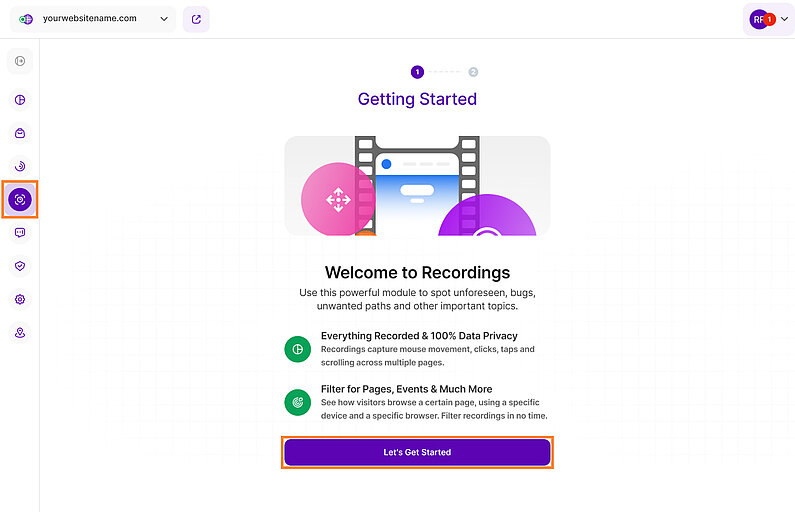 Activate the Session Recordings Feature Activate the Session Recordings Feature