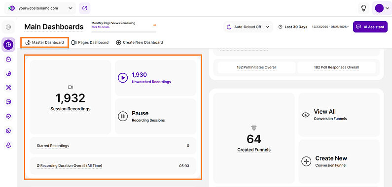 Overview of Session Recordings Overview of Session Recordings
