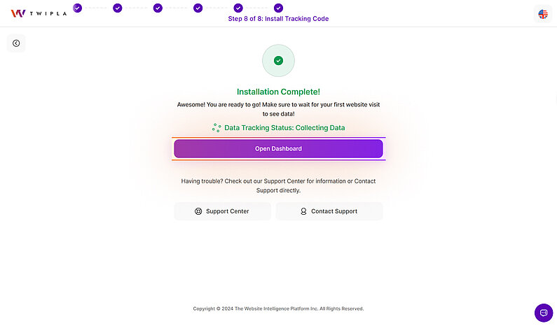 installation complete