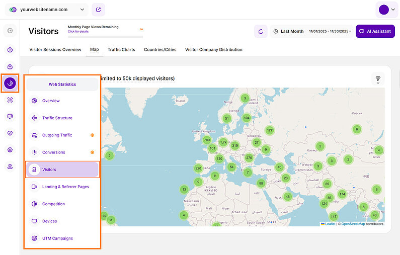 Easily See Your Global Visitor Locations Easily See Your Global Visitor Locations